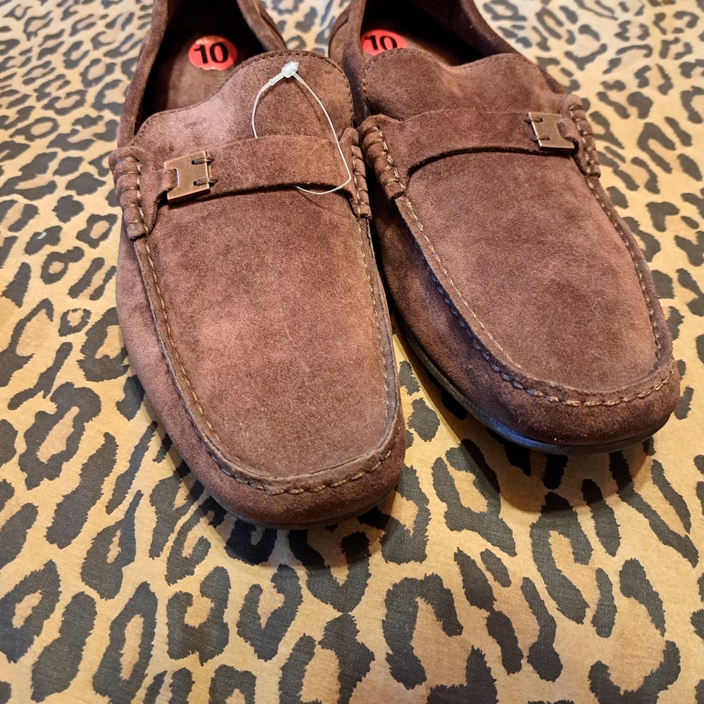Bruno Magli Rich Brown Suede Loafers